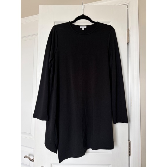Pure Jill Tops - Pure Jill Luxe Tencel Asymmetrical Sharkbite Tunic Top Black Womens Medium